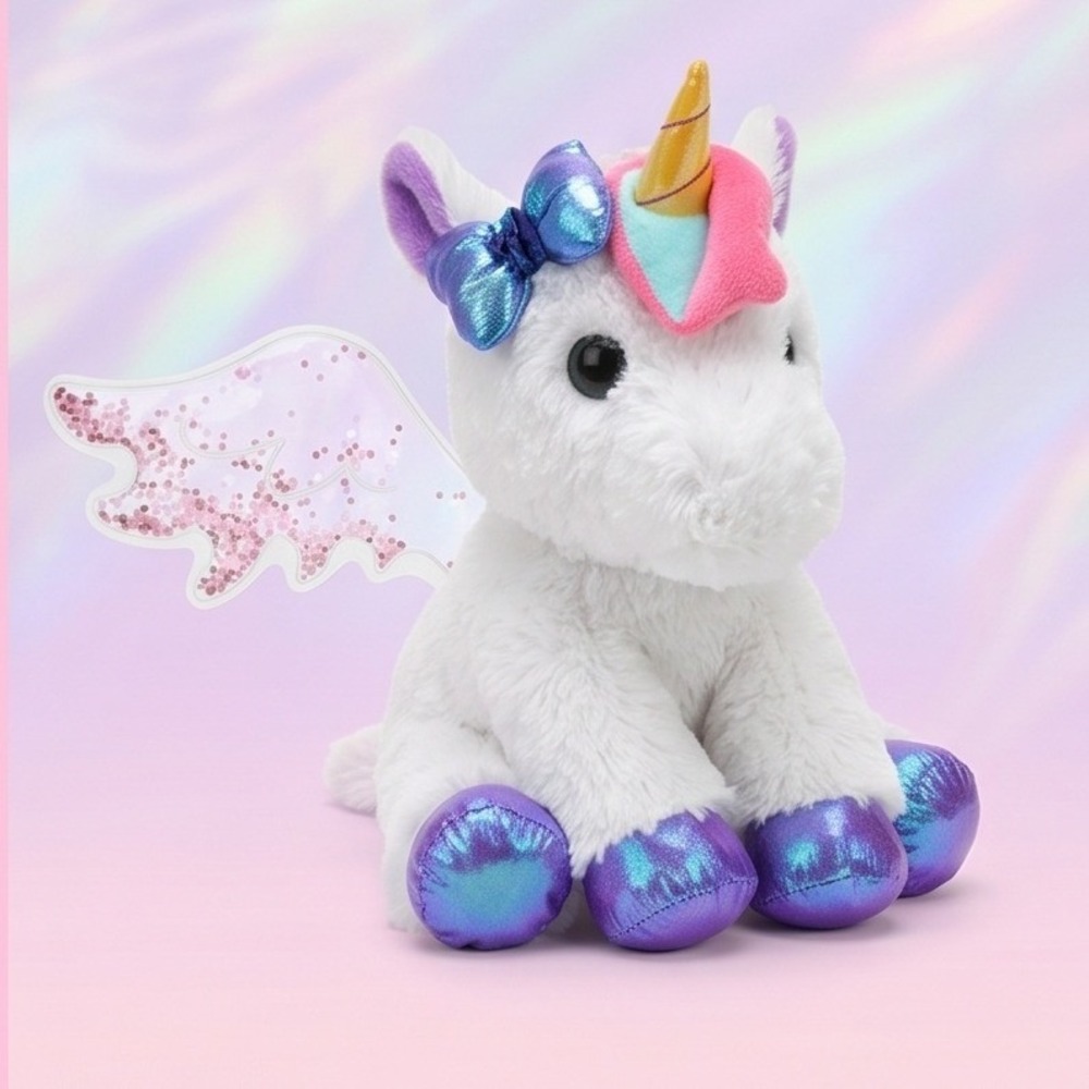 Barbie‎ Unicorn Plush Pegasus Pink Wings Stuffed Animal Toy Does Not Talk